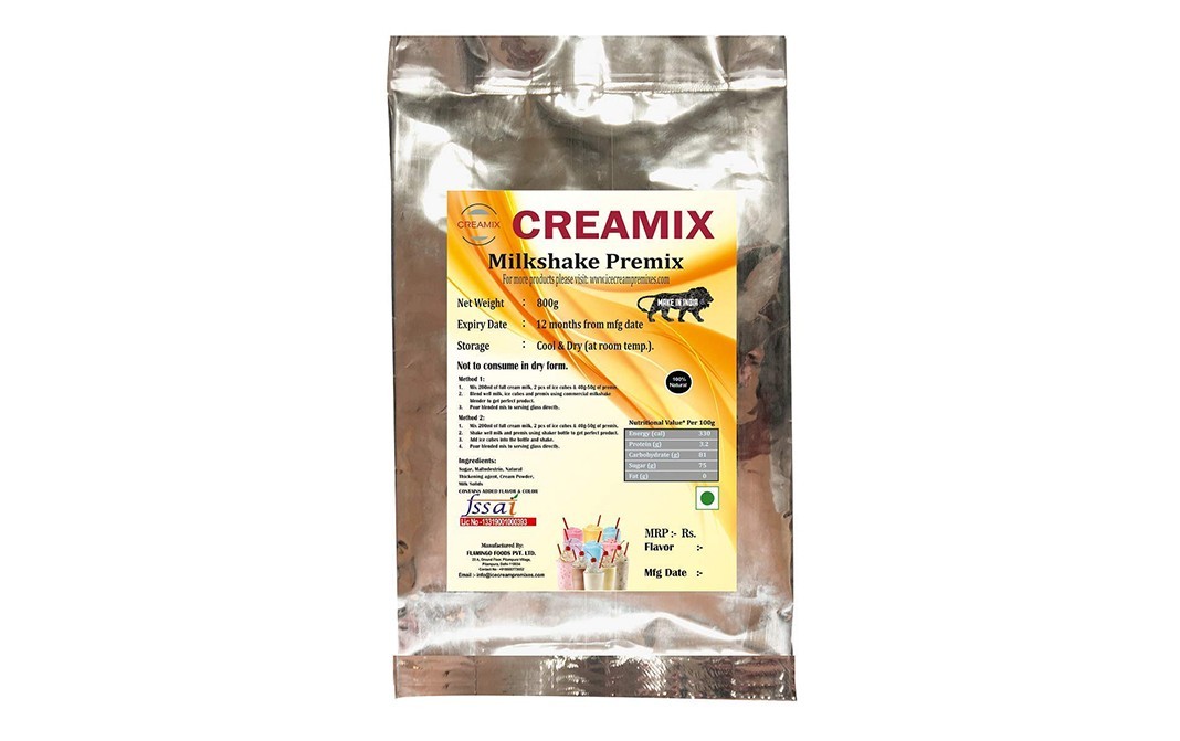 Creamix Milkshake Premix    Pack  800 grams